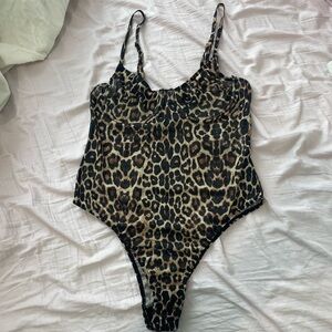 Fashion Nova Leopard Print Bodysuit